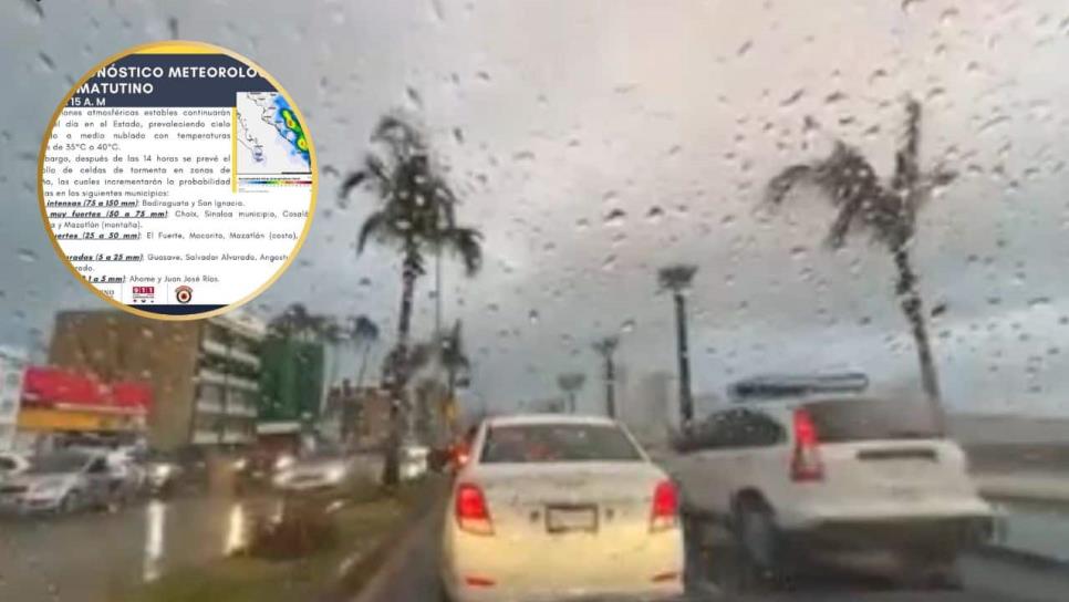 Este jueves Sinaloa vivirá calor extremo y fuertes lluvias con actividad eléctrica