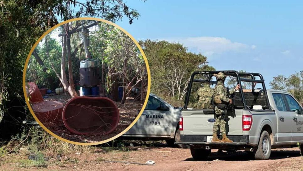 Aseguran narcolaboratorio en El Tigre, Navolato