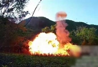 Con una explosión controlada neutralizan narcolaboratorio en Abuya, Culiacán