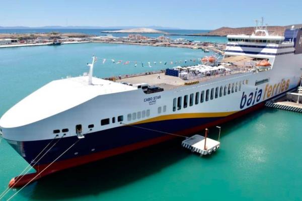 Abanderan el Cabo Star, el nuevo buque de Baja Ferries que cubrirá la ruta La Paz - Mazatlán