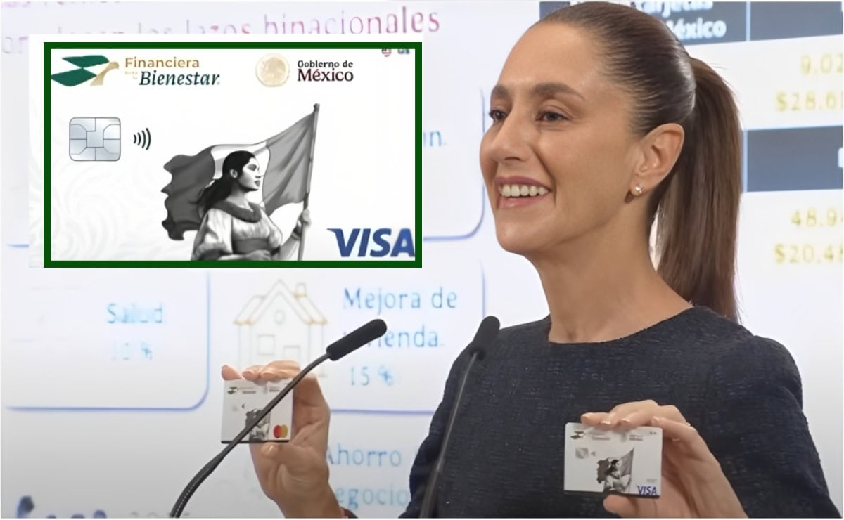 FOTO: Sheinbaum presenta la tarjeta Finabien para enviar dinero a México desde EU y evitar el impuesto del 1%