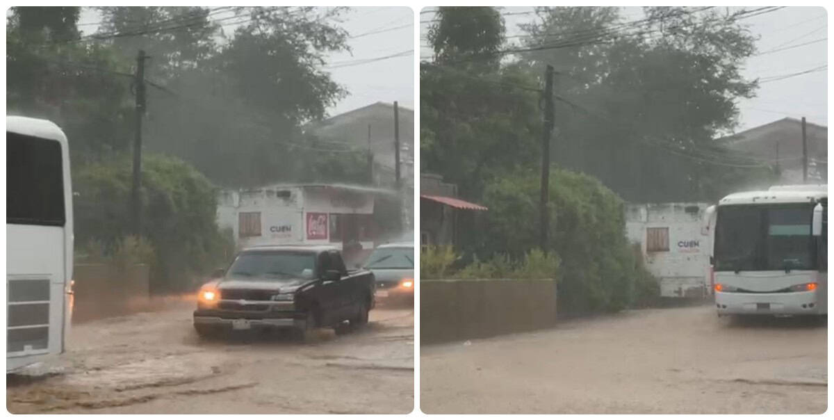 Rápidamente, las calles comenzaron a presentar encharcamientos.