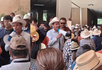 Productores agrícolas se manifiestan en Palacio de Gobierno, exigen apoyos para la producción del maíz