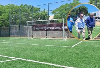 Romel Pacheco, Director de la CONADE Inaugura cancha deportiva en Culiacán