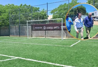 Romel Pacheco, Director de la CONADE Inaugura cancha deportiva en Culiacán