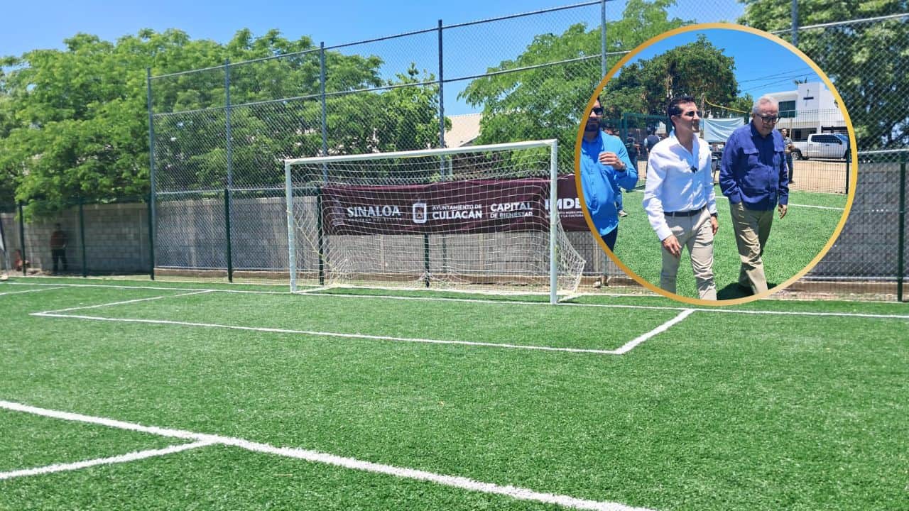 Romel Pacheco, Director de la CONADE Inaugura cancha deportiva en Culiacán