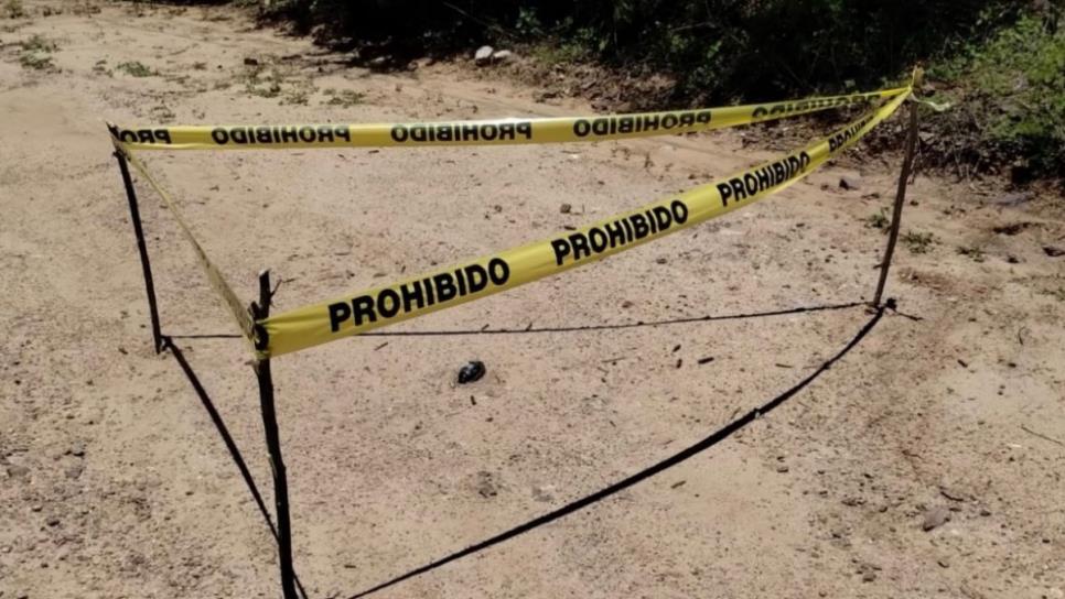 Aseguran una granada de fragmentación en la comunidad de La Mojonera, Culiacán