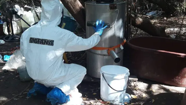 Ejército Mexicano asegura dos narcolaboratorios con 5 toneladas de metanfetamina en Culiacán