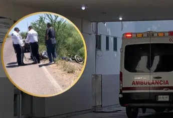 Motociclista sufre accidente en la carretera de Compuertas, lo trasladan grave a un hospital
