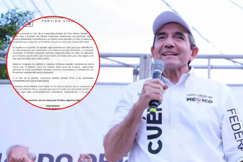 El Partido Sinaloense exige justicia a un año de la muerte de Héctor Melesio Cuén