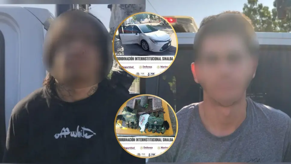 Detenidos de Lomas de Guadalupe en Culiacán portaban arma "mata policías" y cuerno de chivo Detenidos de Lomas de Guadalupe en Culiacán portaban arma "mata policías" y cuerno de chivo