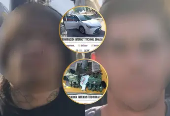 Detenidos de Lomas de Guadalupe en Culiacán portaban arma “mata policías” y cuerno de chivo