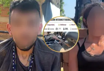 Detienen a pareja armada cuando transitaba en la colonia Jardínes de la Sierra de Culiacán