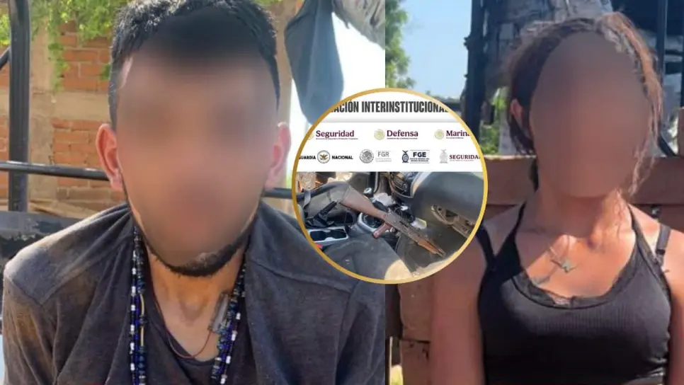 Detienen a pareja armada cuando transitaba en la colonia Jardínes de la Sierra de Culiacán