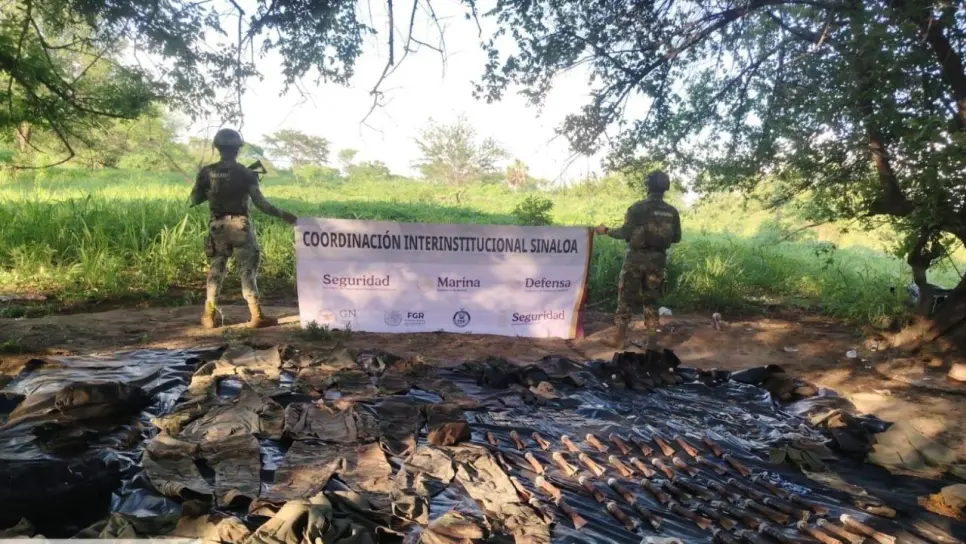Grupo Interinstitucional asegura 3 campamentos, armamento, municiones y equipo táctico en San Ignacio