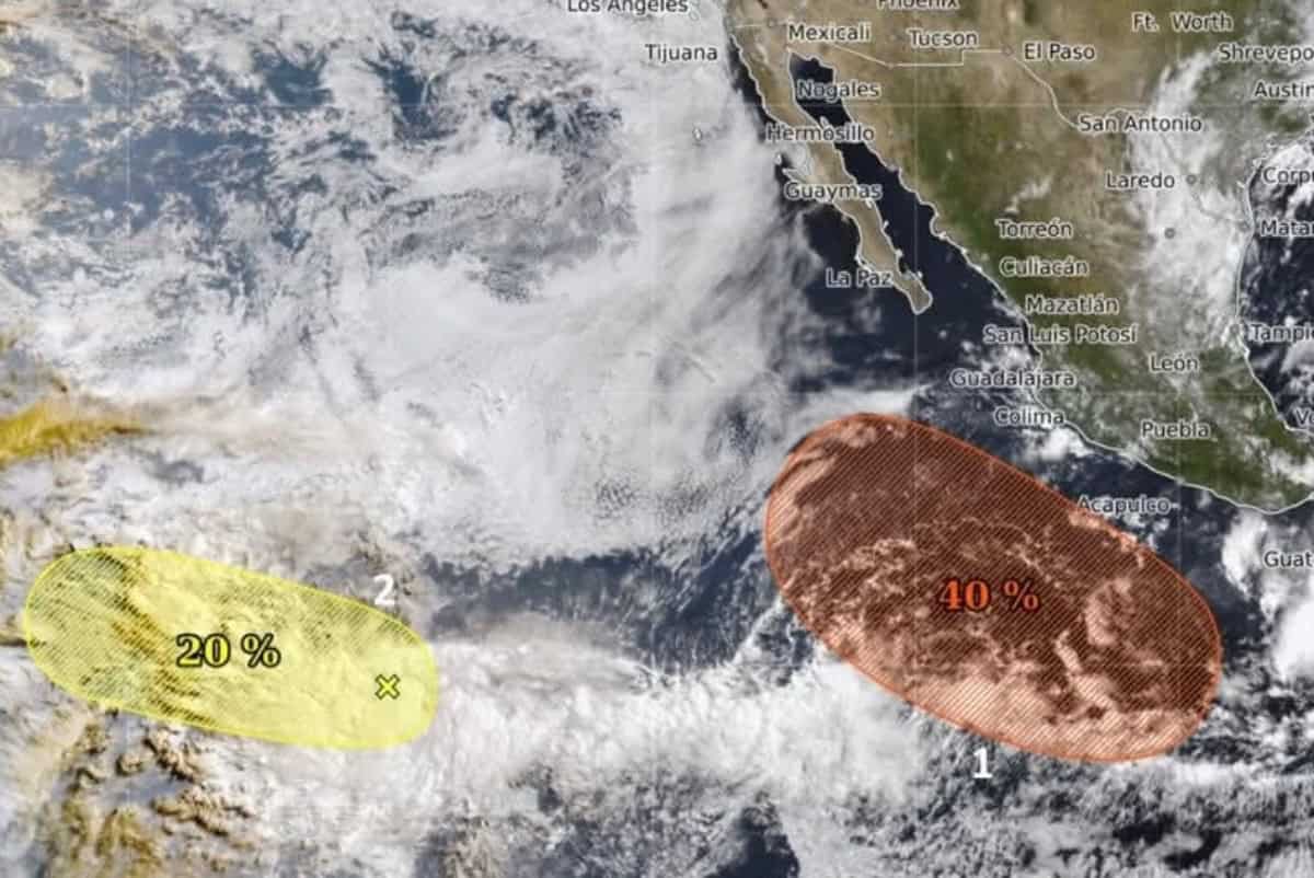 Protección Civil Sinaloa vigila dos sistemas con potencial ciclónico en el Pacífico