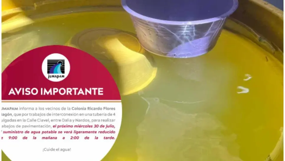 Esta colonia de Mazatlán se quedará sin agua el miércoles 30 de julio por trabajos de mantenimiento Esta colonia de Mazatlán se quedará sin agua el miércoles 30 de julio por trabajos de mantenimiento