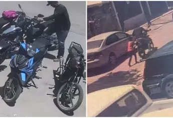 Captan a hombre robando motocicleta en compañía de su hijo en San Miguel Zapotitlán, Ahome 