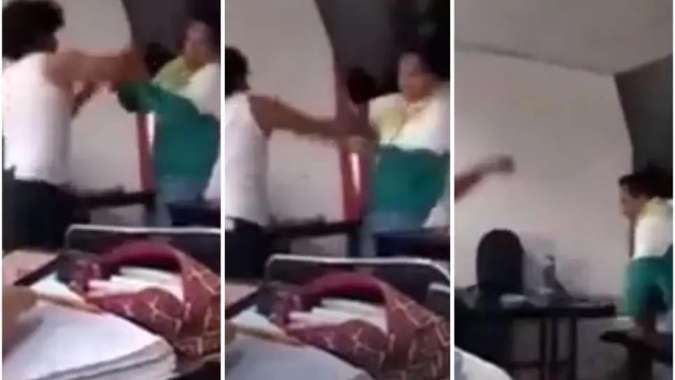 Alumno agarra a golpes a su maestro de la universidad: vuélvete a burlar de mí | VIDEO Alumno agarra a golpes a su maestro de la universidad: vuélvete a burlar de mí | VIDEO