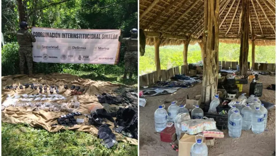 Militares localizan un campamento con armas, explosivos, droga y vehículos en San Ignacio Militares localizan un campamento con armas, explosivos, droga y vehículos en San Ignacio