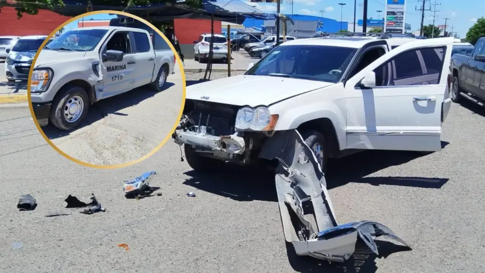 Efectivos de la Marina se pasan un alto y chocan en Guasave, agreden a periodistas que cubrían el accidente Efectivos de la Marina se pasan un alto y chocan en Guasave, agreden a periodistas que cubrían el accidente