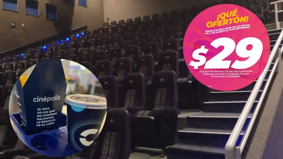 ¿Vas al cine? Cinépolis lanza boletos a $29 y combo de palomitas a precio especial ¿Vas al cine? Cinépolis lanza boletos a $29 y combo de palomitas a precio especial