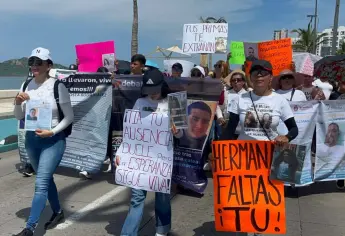 “Mi hijo es un niño bueno” familiares de desaparecidos marchan en Mazatlán