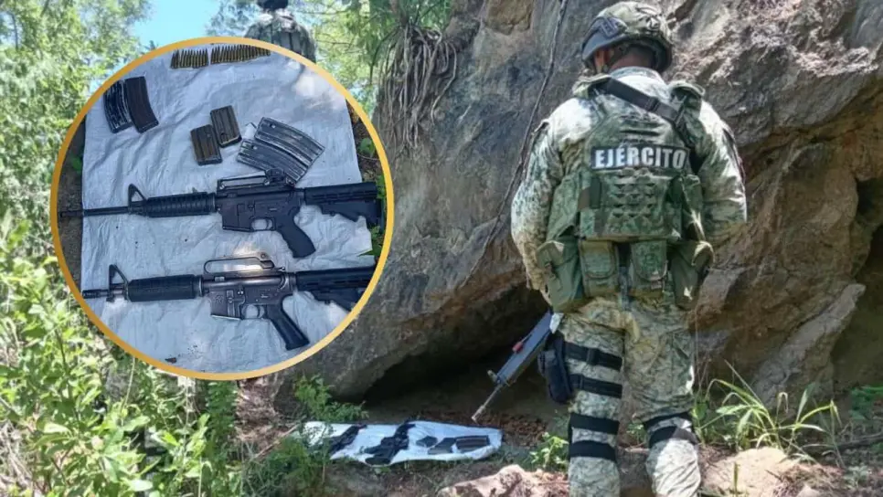 Aseguran armas largas, cargadores y cartuchos durante operativo en Chinobampo, El Fuerte Aseguran armas largas, cargadores y cartuchos durante operativo en Chinobampo, El Fuerte