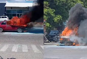 Tsurito arde en llamas junto a una gasolinera en Los Mochis