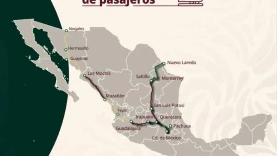 Tren El Sinaloense, esto se sabe de la ruta que irá de Mazatlán a Los Mochis Tren El Sinaloense, esto se sabe de la ruta que irá de Mazatlán a Los Mochis