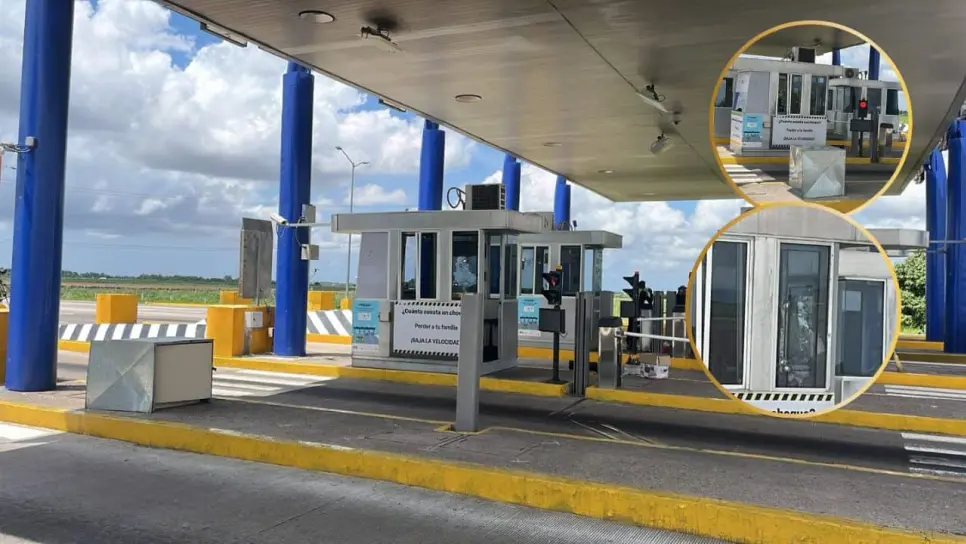 Sicarios asaltan caseta de cobro en San Pedro, Navolato; intentan quemarla y se enfrentan a la Guardia Nacional