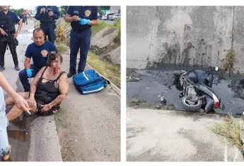 Madre e hija derrapan en motocicleta y caen a fondo de un canal al sur de Mazatlán