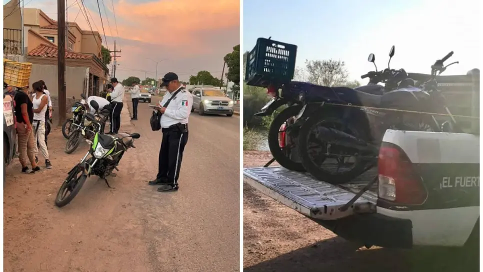 "Más tardamos en decomisar que los papás en regresar la moto a sus hijos", lamenta Seguridad en El Fuerte "Más tardamos en decomisar que los papás en regresar la moto a sus hijos", lamenta Seguridad en El Fuerte