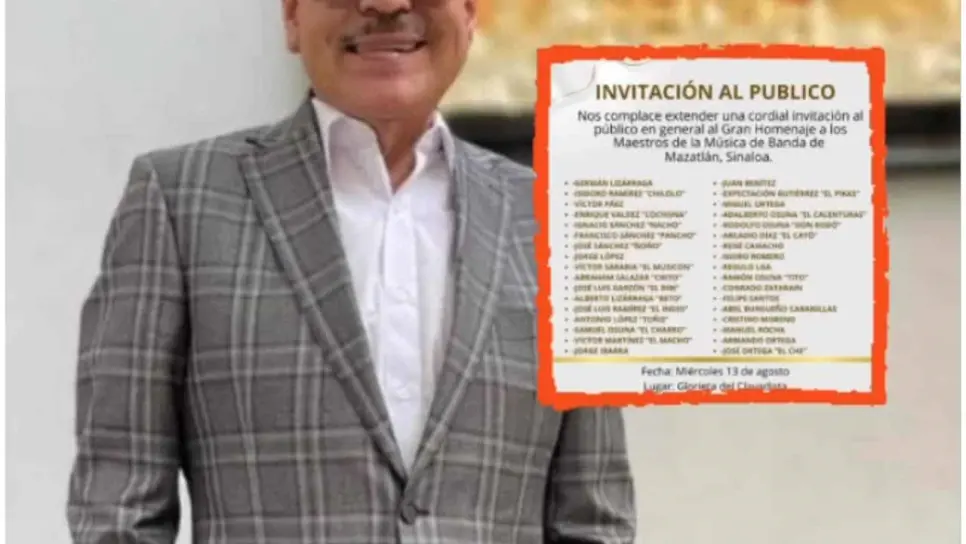 Julio Preciado rendirá homenaje a los grandes maestros de la música de banda en Mazatlán Julio Preciado rendirá homenaje a los grandes maestros de la música de banda en Mazatlán