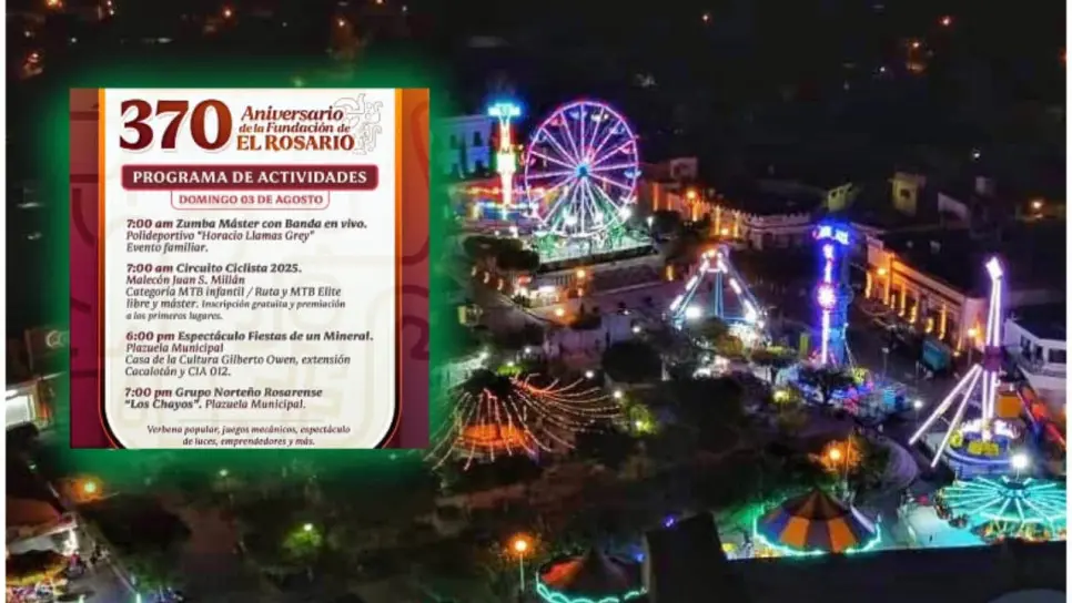 Estas son las actividades que podrás disfrutar en El Rosario durante los festejos por sus 370 años de historia
