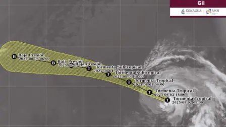 Tormenta Gil se ha debilitado en el Océano Pacífico; ¿Cuál es su trayectoria?