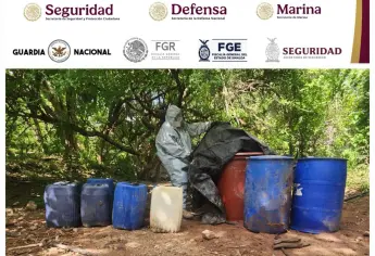 Autoridades localizan y destruyen laboratorio clandestino para la elaboración de droga en Culiacán