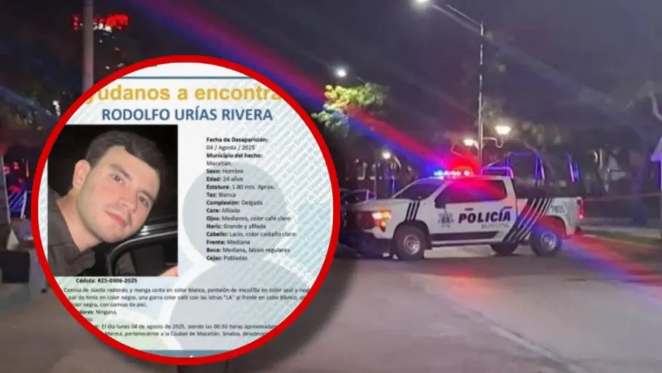 Continúa la búsqueda de Rodolfo Urías Rivera; más de 24 horas desaparecido en Mazatlán