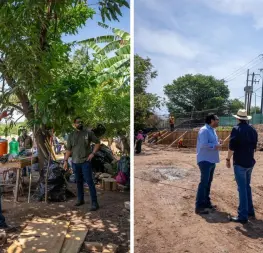 Gámez Mendívil supervisa avance de planta potabilizadora al norte de Culiacán