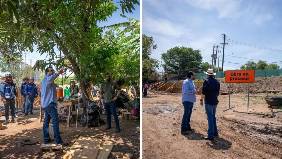 Gámez Mendívil supervisa avance de planta potabilizadora al norte de Culiacán