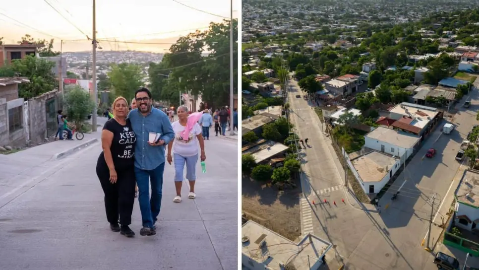 Alcalde de Culiacán entrega 4 calles en la colonia Renato Vega