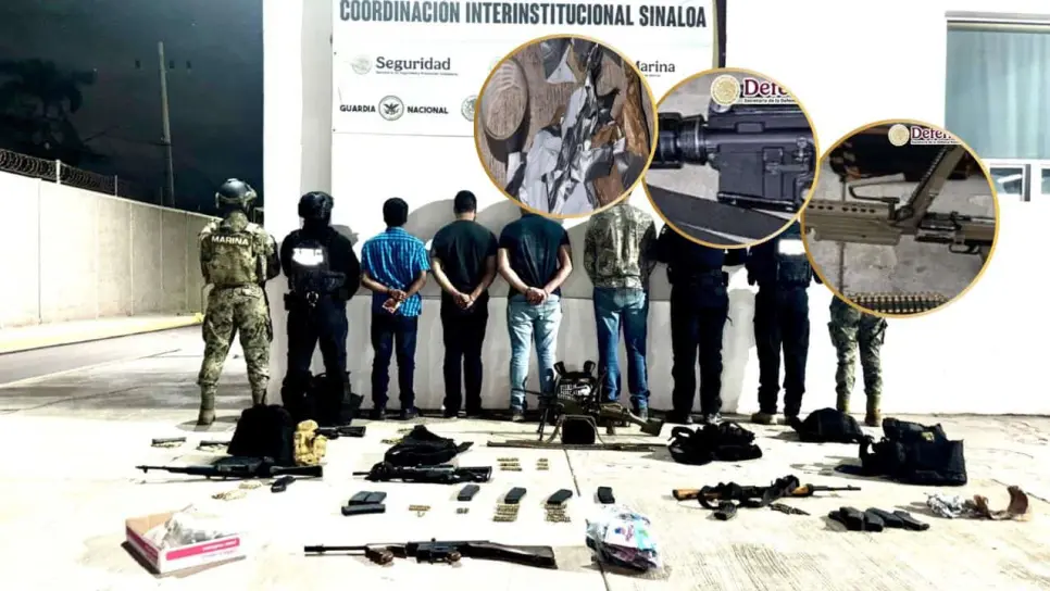 Estas armas les aseguraron a los 5 sicarios que levantaron al joven en silla de ruedas en Culiacán