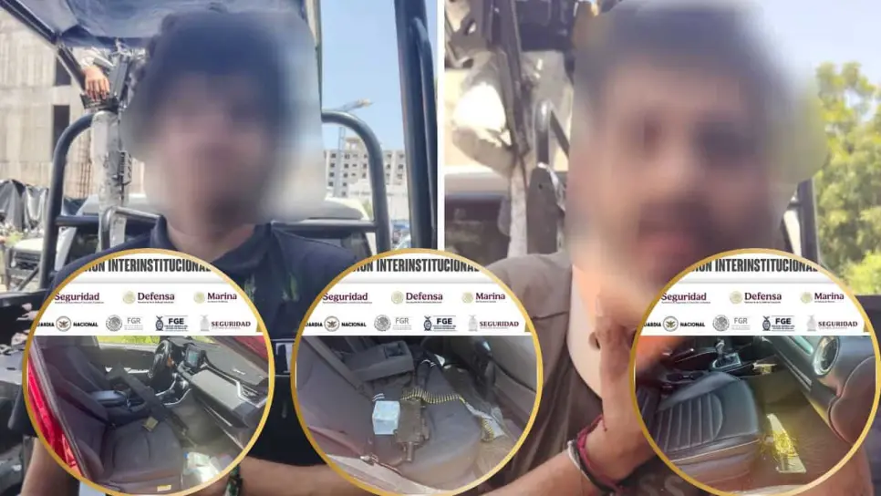 Megaoperativo en La Isla Musala deja 2 detenidos, aseguran rifles SCAR, Cuernos de Chivo, vehículos robados y droga, en Culiacán