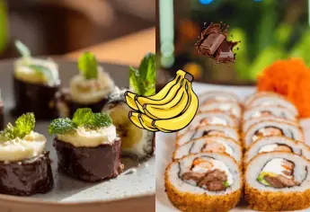 Sushi con plátano y chocolate, la novedad culinaria que debes probar