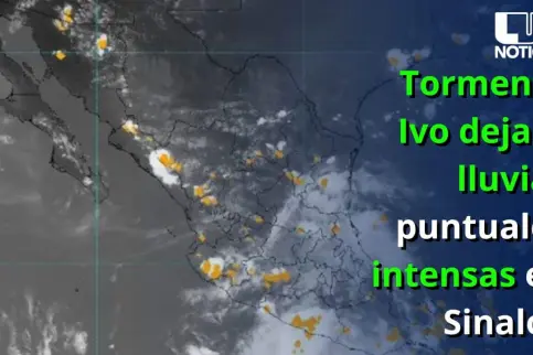Tormenta Ivo dejará lluvias puntuales intensas en Sinaloa