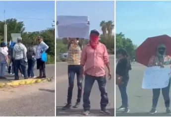 Vecinos de La Palma, El Fuerte, bloquean carretera Los Mochis–Choix para exigir agua potable