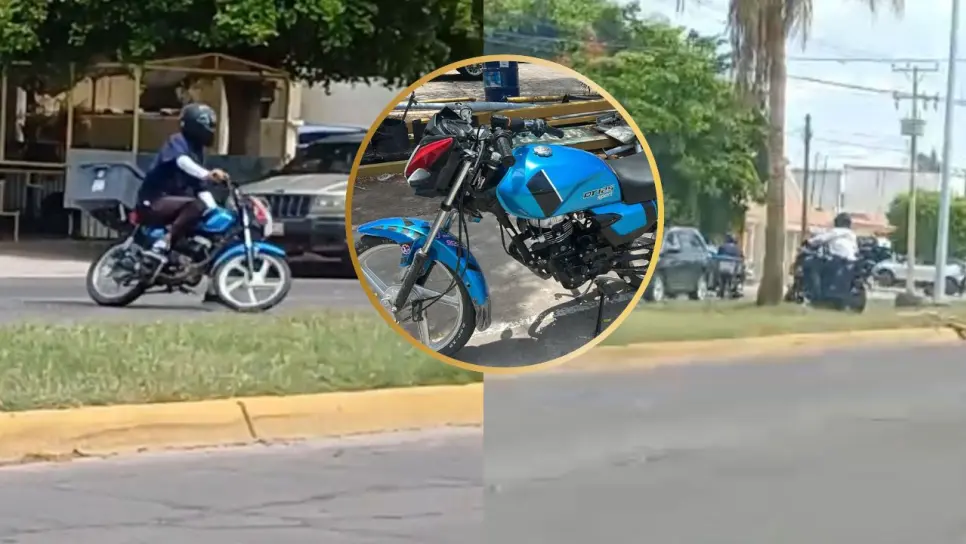 Motociclista se hace perseguir por tránsitos en Los Mochis; lo detienen y traía placas robadas | VIDEO