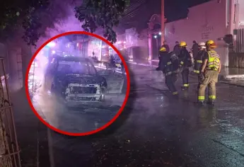 Se incendia vehículo en Culiacán, por colonia Guadalupe; se desconocen las causas