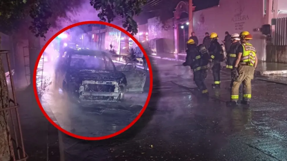 Se incendia vehículo en Culiacán, por colonia Guadalupe; se desconocen las causas