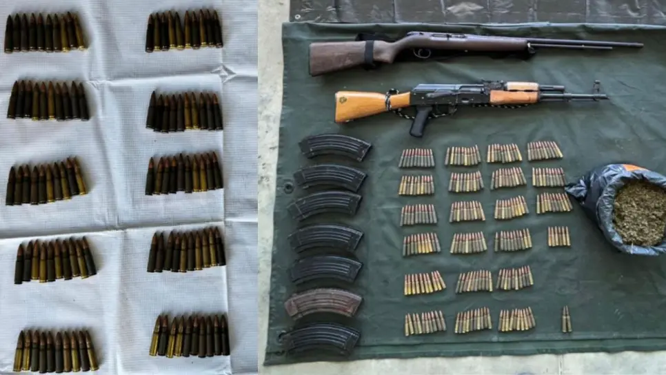 Aseguran armas, municiones y droga en Mazatlán